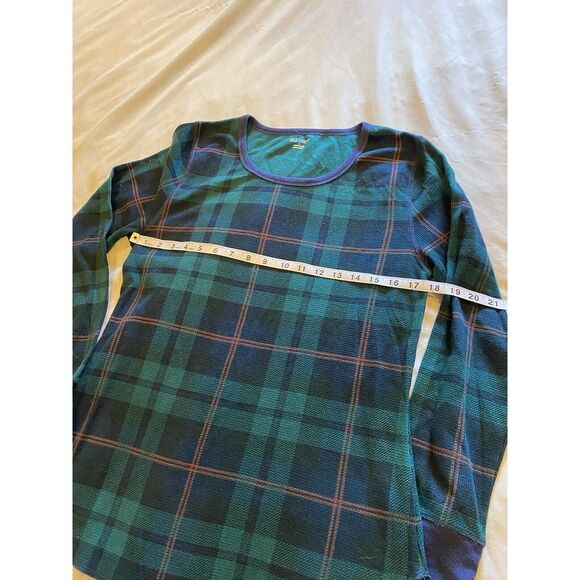Old Navy Youth 2 Pc Pajama Set Plaid Sz‎ L Top, M Bottom Thermal Pull Ons, EUC - Picture 4 of 6
